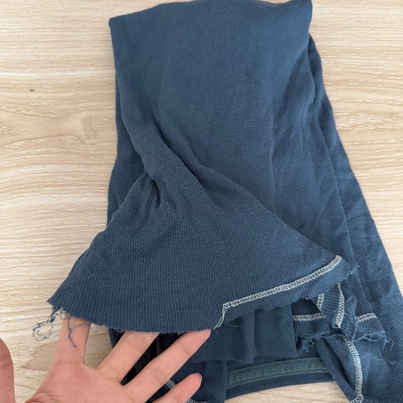 Hollister Y2K large slim fit Henley tee long sleeve stone blue 2000s - Picture 3 of 8